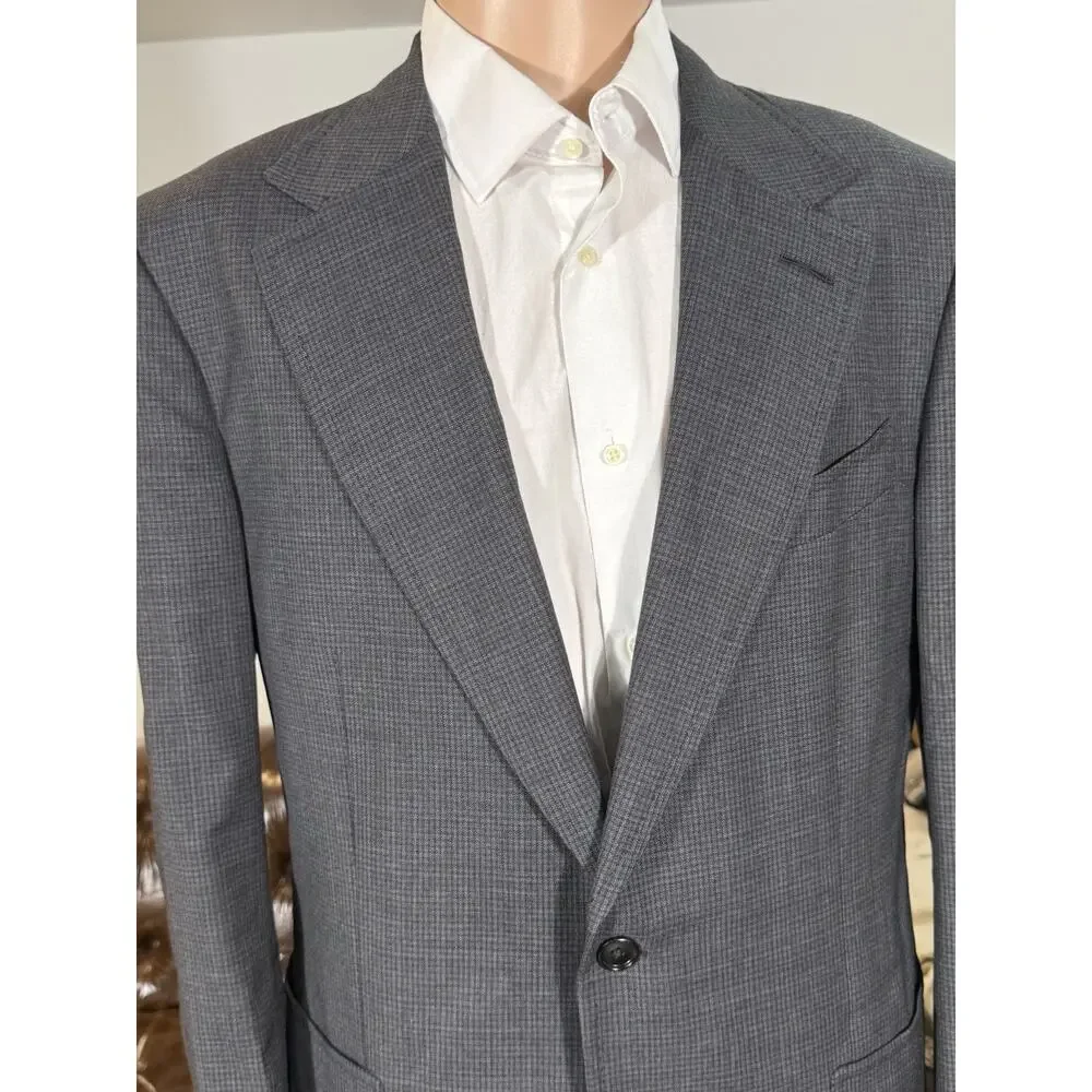 Tom Ford Gray Shelton Houndstooth Wool Sportcoat Blazer 52R Italy 42R US Men’s